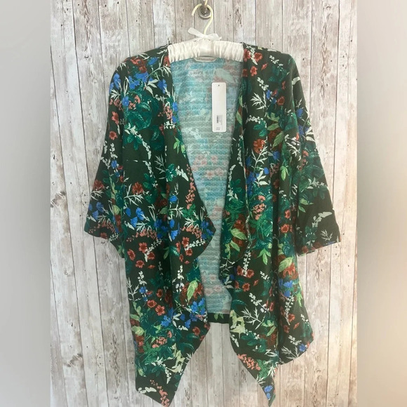 Soft Surroundings Open Front Floral Cardigan - Picture 4 of 4